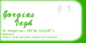 gorgias vegh business card